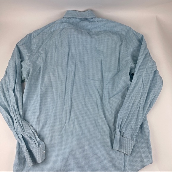 Express Button Up Shirt Mens XL 17-17.5 Modern Fit Blue - Picture 10 of 10